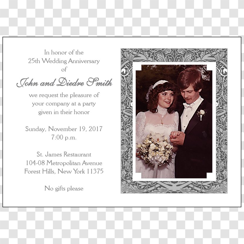 Wedding Invitation Anniversary Party - Newness Transparent PNG