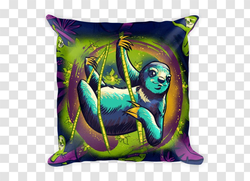 Throw Pillows Cushion Sloth Drawstring Organism - Pillow - Bag Transparent PNG