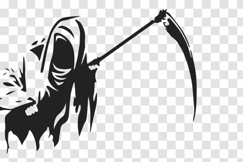 Death Logo Silhouette White - Reaper Transparent PNG