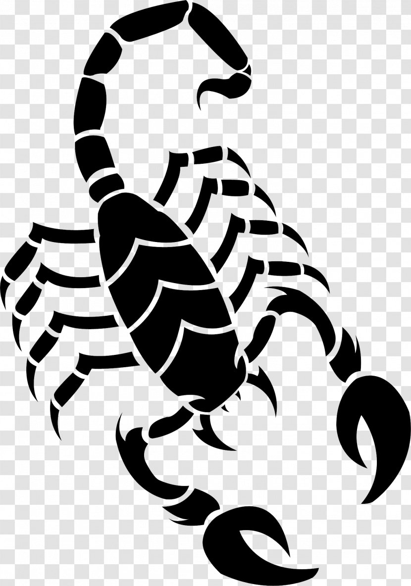 Scorpion Drawing Clip Art - Invertebrate - Tattoo Silhouette Transparent PNG