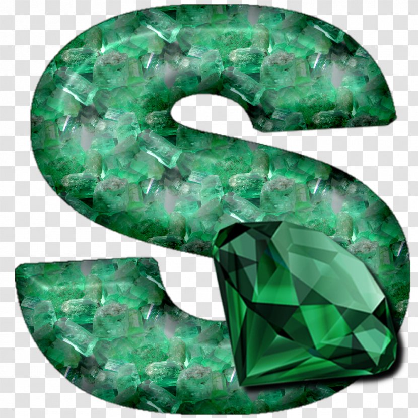 Emerald Gemstone Green Alphabet - Ruby Transparent PNG
