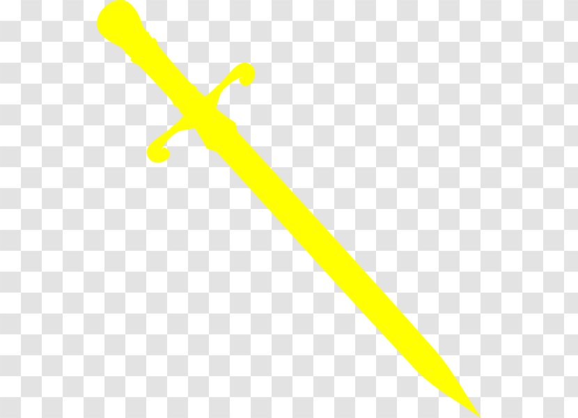 Weapon Yellow Royalty-free Sword Clip Art - Paper - Dagger Transparent PNG