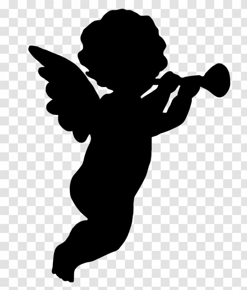 Cherub Silhouette Angel Clip Art - Hand - Silhouettes Transparent PNG