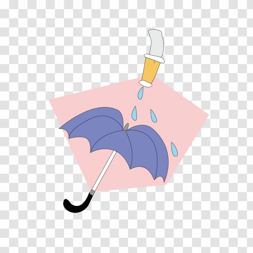 Umbrella Rain Illustration - Shape - Vector Transparent PNG