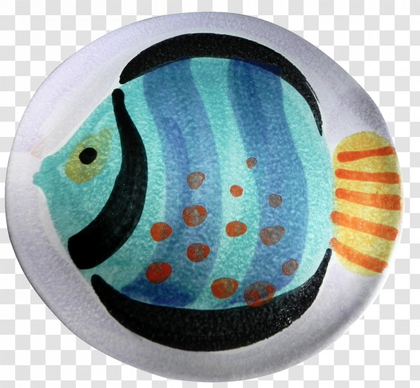 Microsoft Azure Turquoise Tableware - Hand-painted Fish Transparent PNG