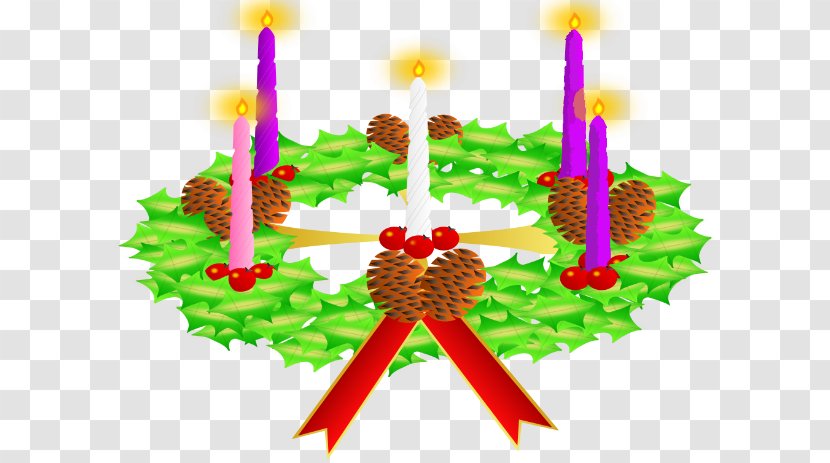 Advent Wreath Christmas Sunday Clip Art - Liturgical Year - Liturgist Cliparts Transparent PNG
