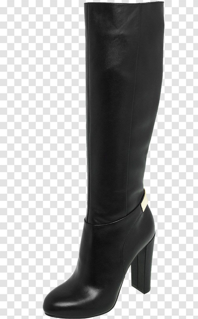 Riding Boot Shoe High-heeled Footwear - Black Women Boots Image Transparent PNG