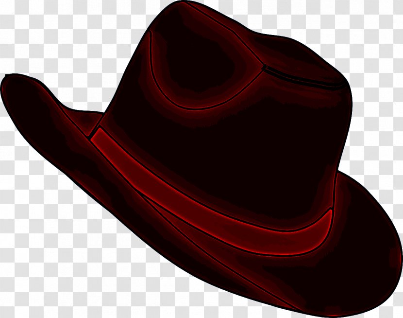 Cowboy Hat - Maroon - Headgear Transparent PNG
