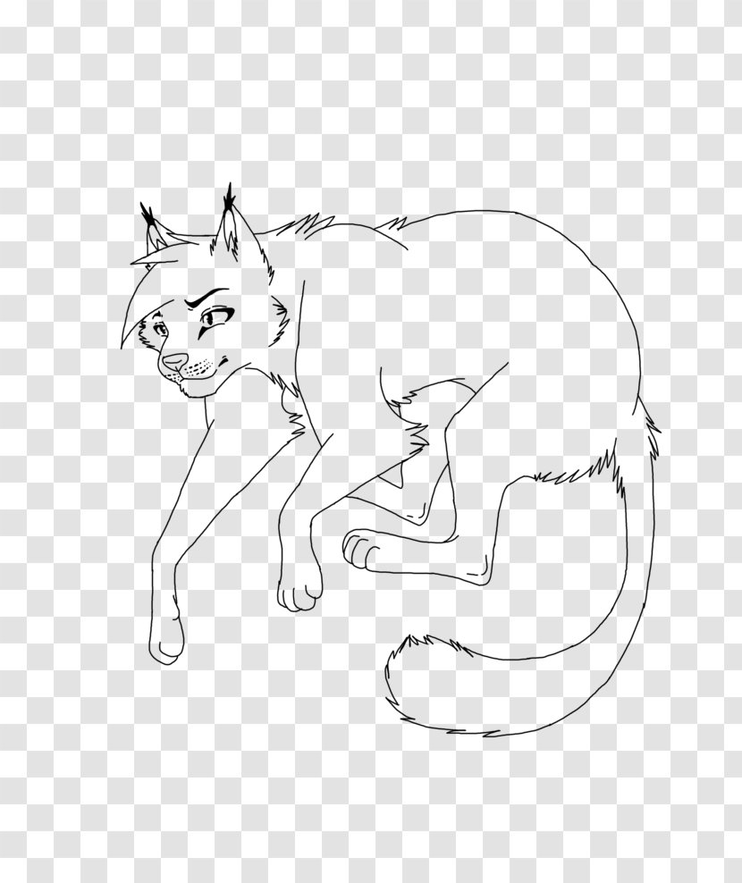 Whiskers Kitten Line Art Cat Sketch - Watercolor Transparent PNG