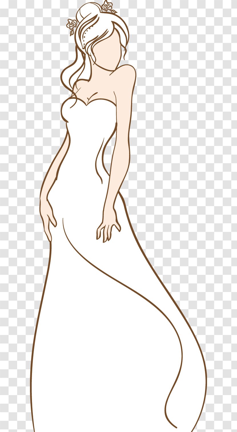 Drawing Bride Illustration - Tree - Hand-painted Transparent PNG