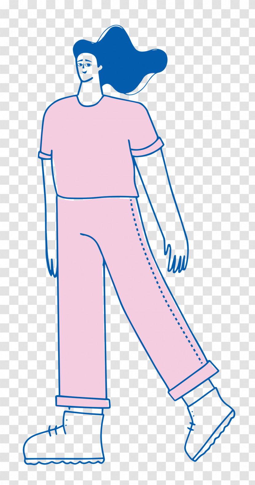 Girl Standing Transparent PNG