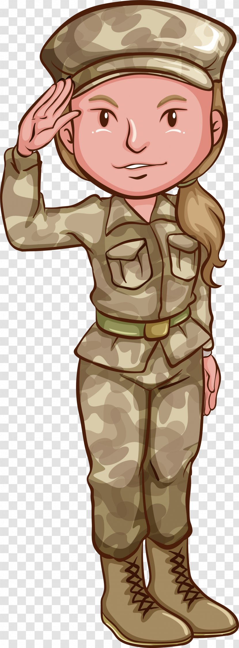 Soldier Military Royalty-free Clip Art - Muscle - Army Green Cartoon Female Transparent PNG
