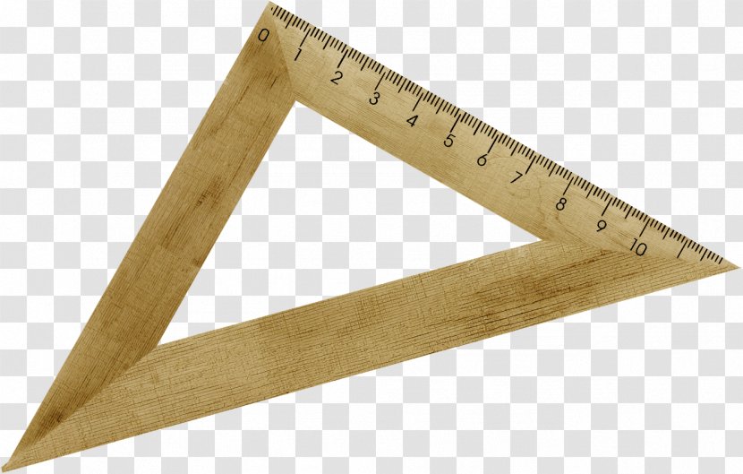 Ruler Set Square Wood Try - Triangle Transparent PNG