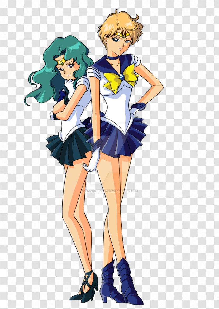 Sailor Uranus Neptune Moon Venus Saturn - Silhouette Transparent PNG