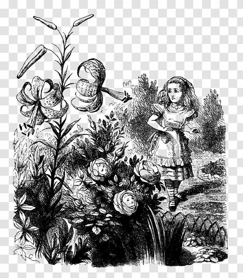 Through The Looking-Glass, And What Alice Found There Alice's Adventures In Wonderland Annotated Tweedledum - Flower Transparent PNG