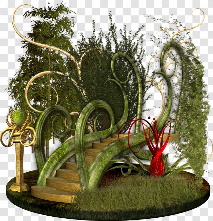 Floral Design Tree - Flowerpot - Fantasy World Transparent PNG