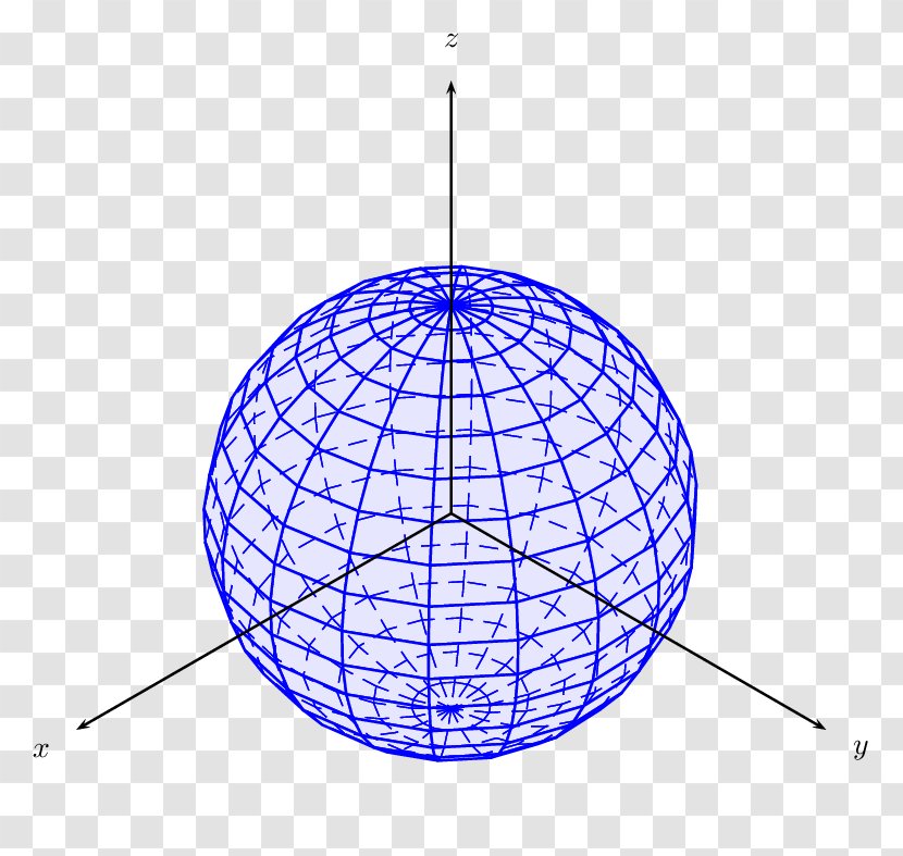 Sphere PGF/Ti<i>k</i>Z Cartesian Coordinate System Plot PSTricks - Blue Transparent PNG