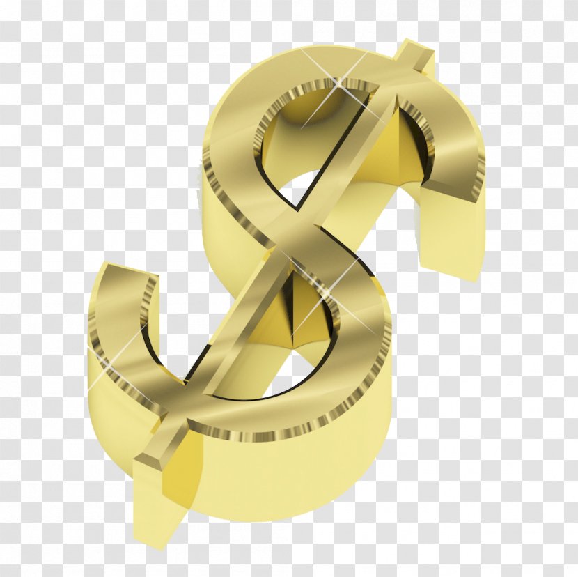 Money Dollar Sign Currency Symbol Wealth - Royaltyfree - Textured Gold Transparent PNG