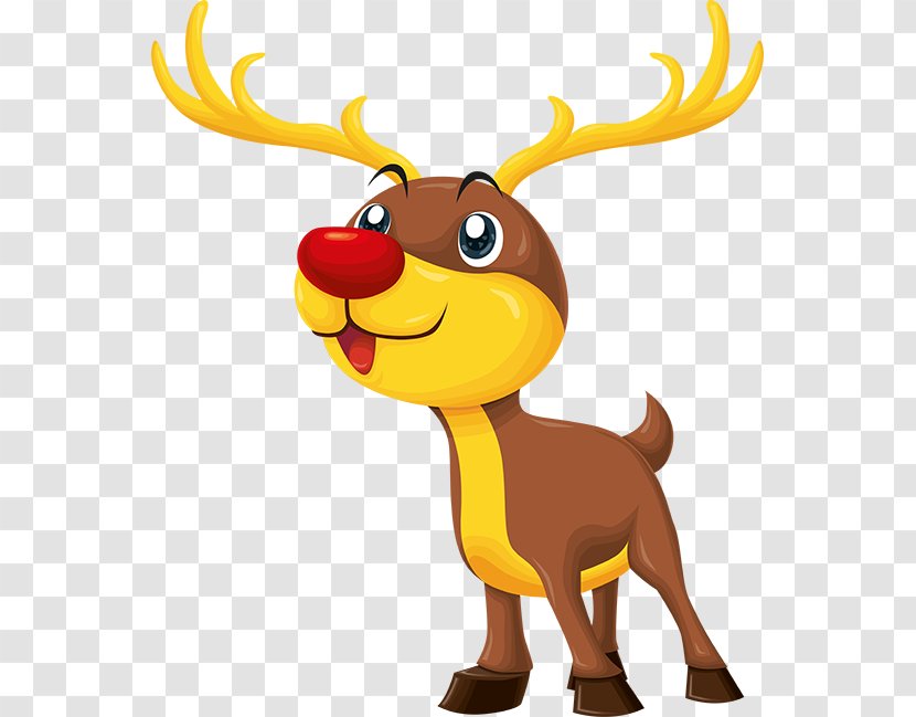 Reindeer Cartoon Christmas Clip Art - Carnivoran Transparent PNG