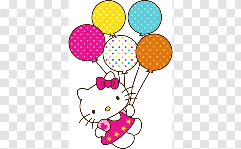 Hello Kitty Balloon Birthday Clip Art - Party Supply Transparent PNG