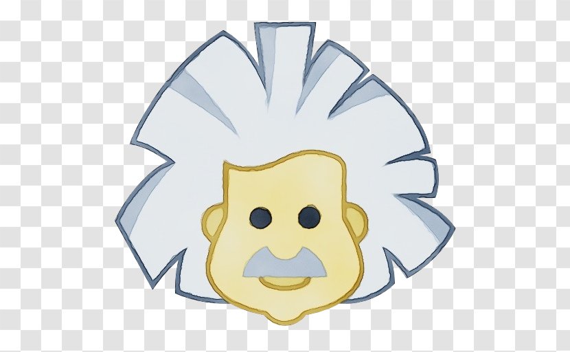 Albert Einstein Cartoon - Head - Smile Yellow Transparent PNG