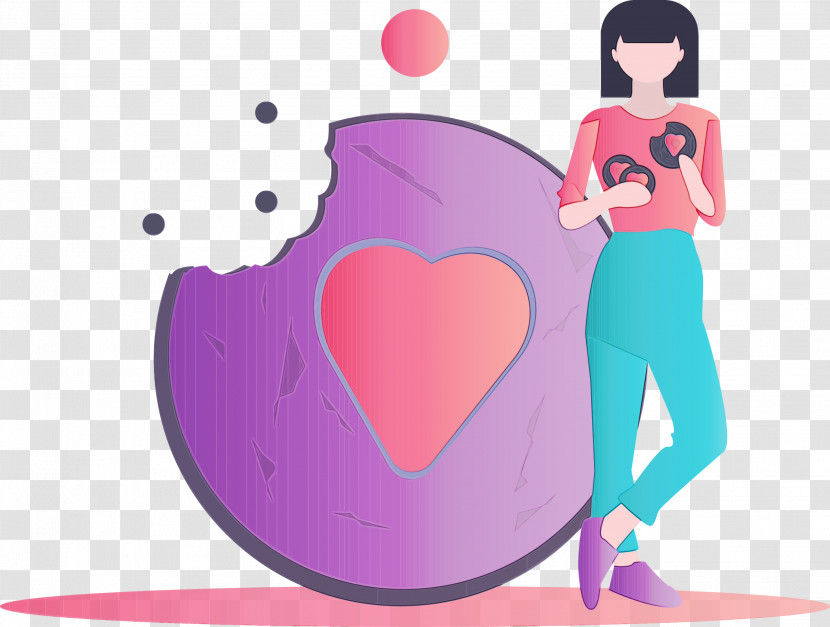 Cartoon Pink Love Heart Animation Transparent PNG