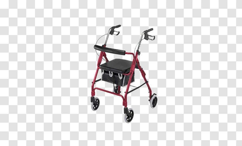 Rollaattori Walker Red Mobility Aid Burgundy - Rest Area Transparent PNG