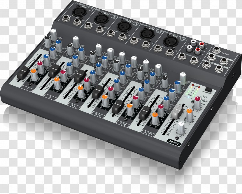 Microphone Audio Mixers Behringer Xenyx 1002B XLR Connector - Cartoon Transparent PNG