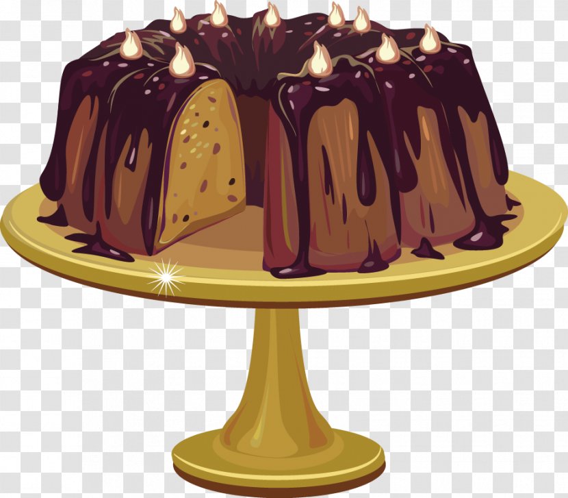 Chocolate Cake Mooncake Birthday - Frozen Dessert - Food Transparent PNG