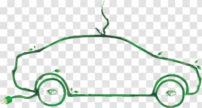 Car Nissan Leaf Environmental Protection Sketch - Green Transparent PNG
