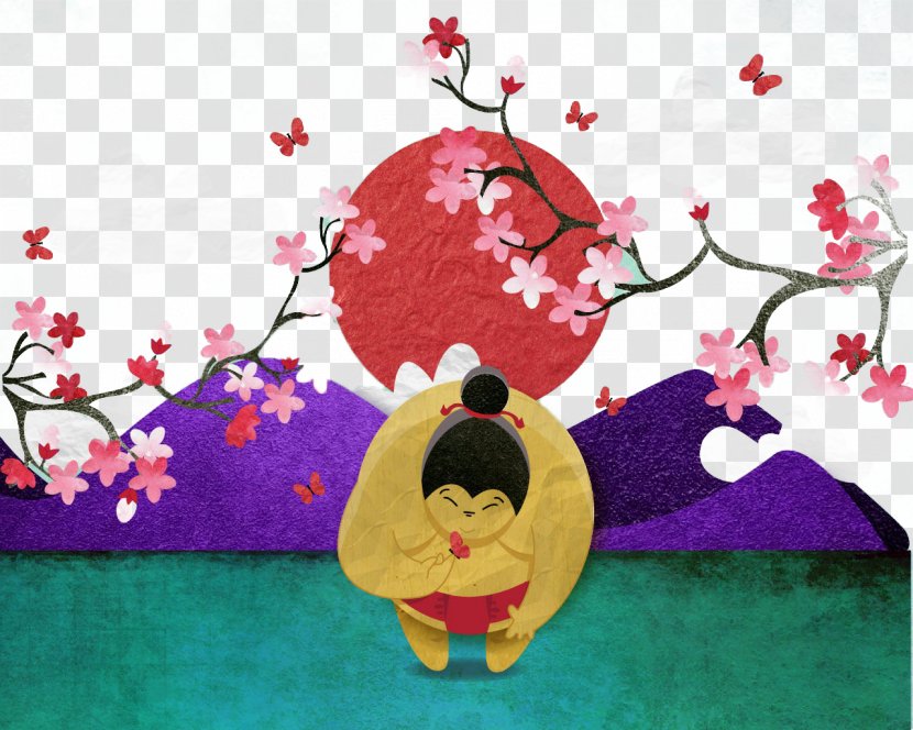 Meiji Shrine Ryu014dgoku Kokugikan Sumo Wallpaper - Cherry Petals Transparent PNG