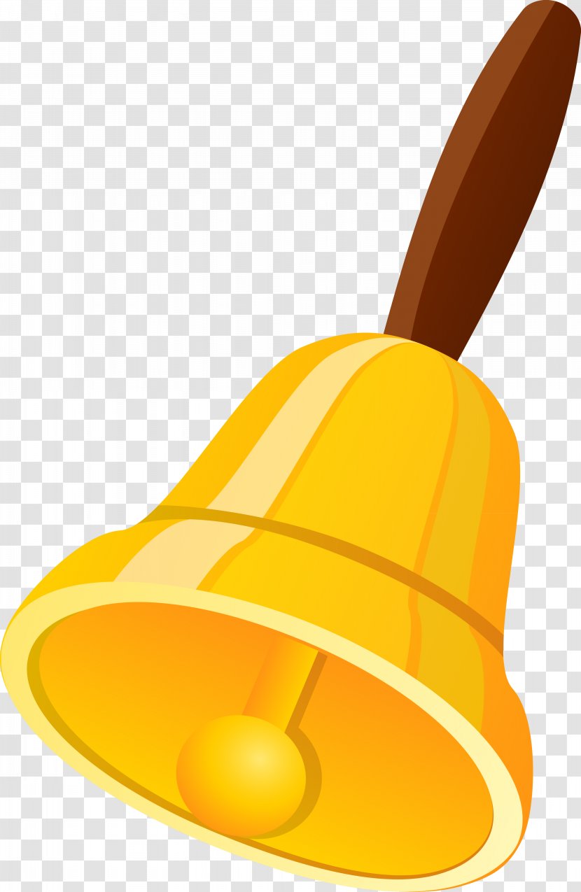 School Bell Clip Art - Yellow Transparent PNG