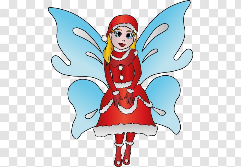 Clip Art Fairy Illustration Christmas Day Flower - Wing Transparent PNG