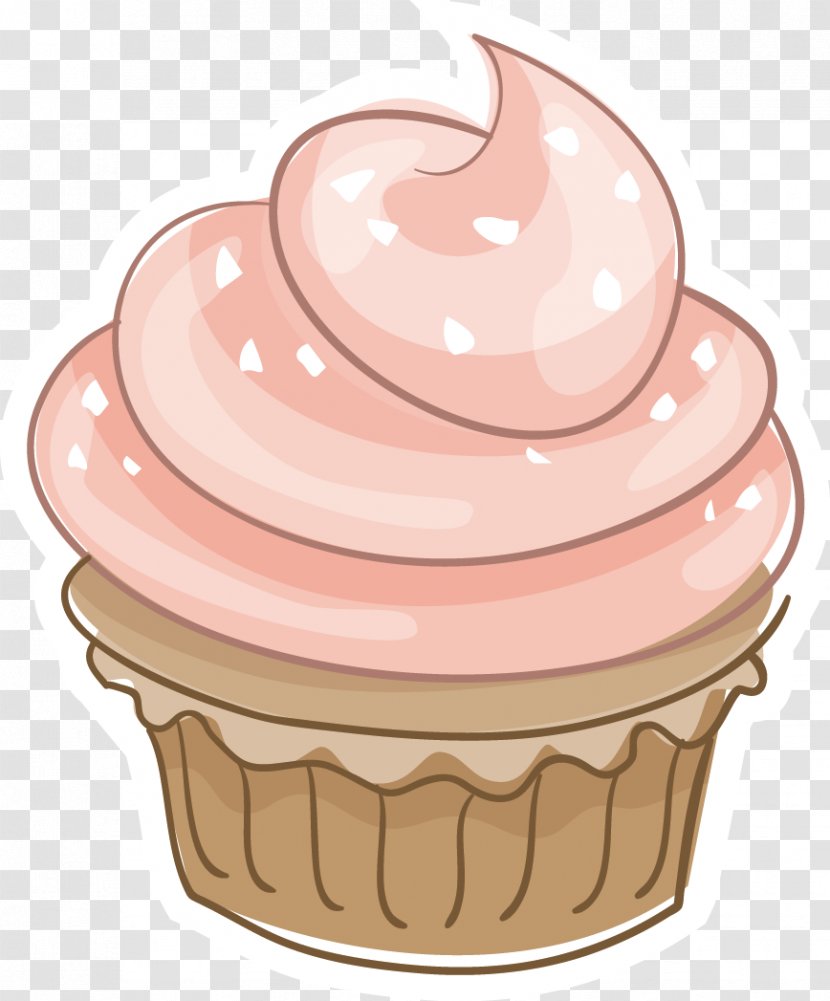 Cupcake Torte Vintage Clothing Recipe - Buttercream - Vector Painted Cupcakes Transparent PNG