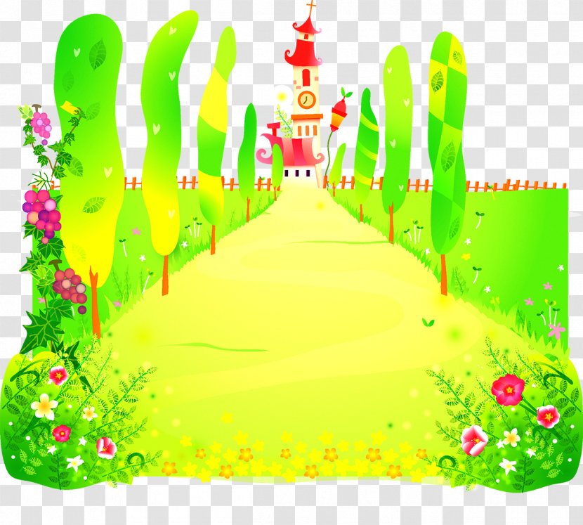 Cartoon Euclidean Vector Illustration - Drawing - Country Road Transparent PNG