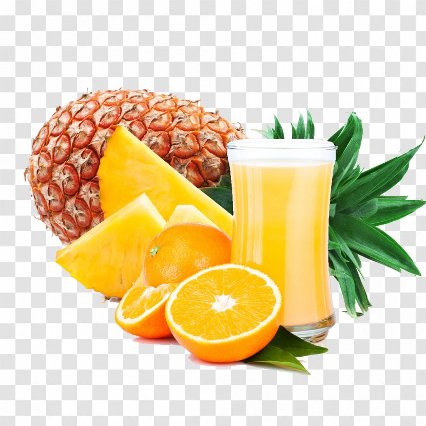 Orange Juice Smoothie Sweet And Sour Pineapple - Vegetarian Food - Fruits Fruit Juices Transparent PNG