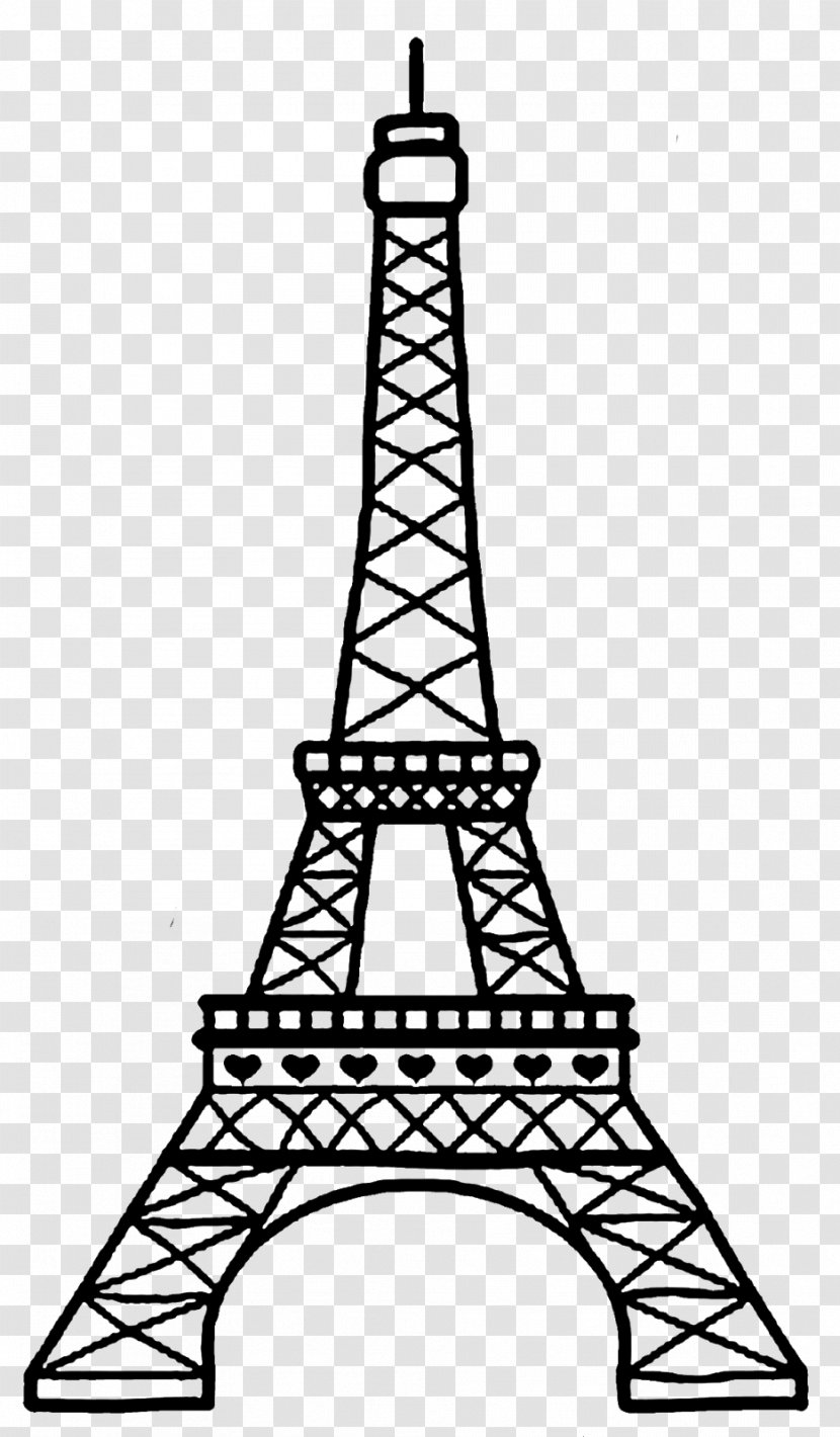 Eiffel Tower Champ De Mars Clip Art Illustration Image - Coloring Book Transparent PNG