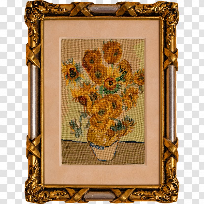 Needlepoint Sunflowers Embroidery Thread Stitch - Gustav Klimt Transparent PNG