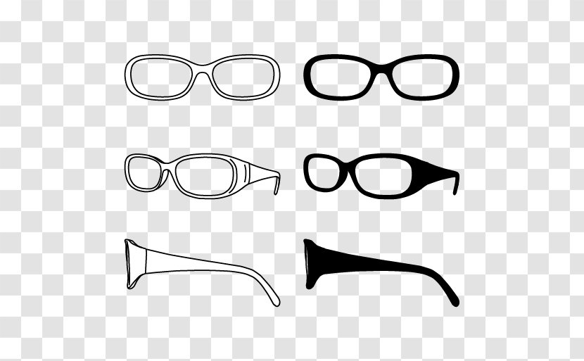 Sunglasses Eyewear Drawing Browline Glasses - Goggles Transparent PNG
