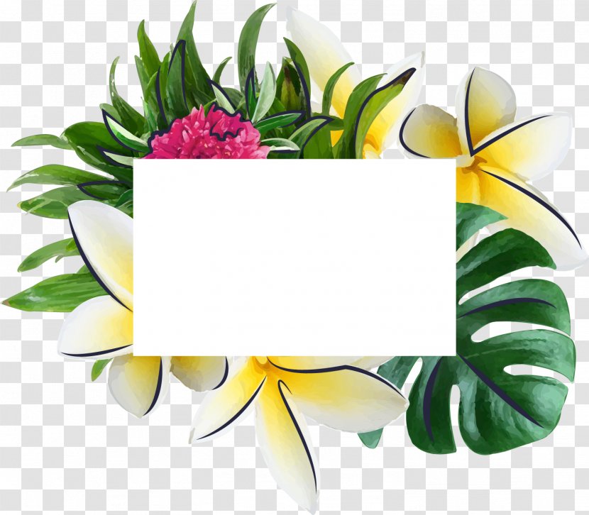 Floral Design Picture Frame - Plant - Vector Flowers Box Transparent PNG
