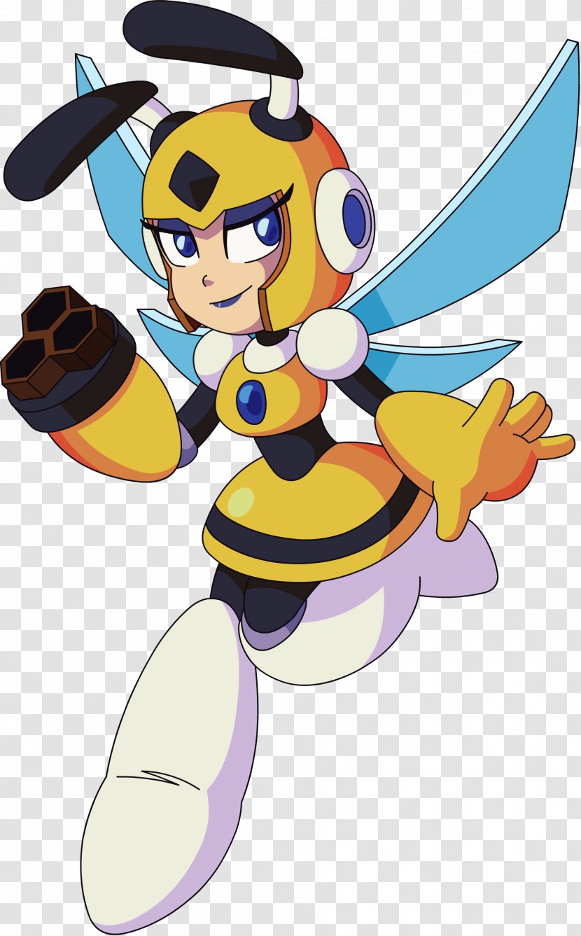Mega Man 9 Robot Master Honey Bee Woman - Cartoon Transparent PNG