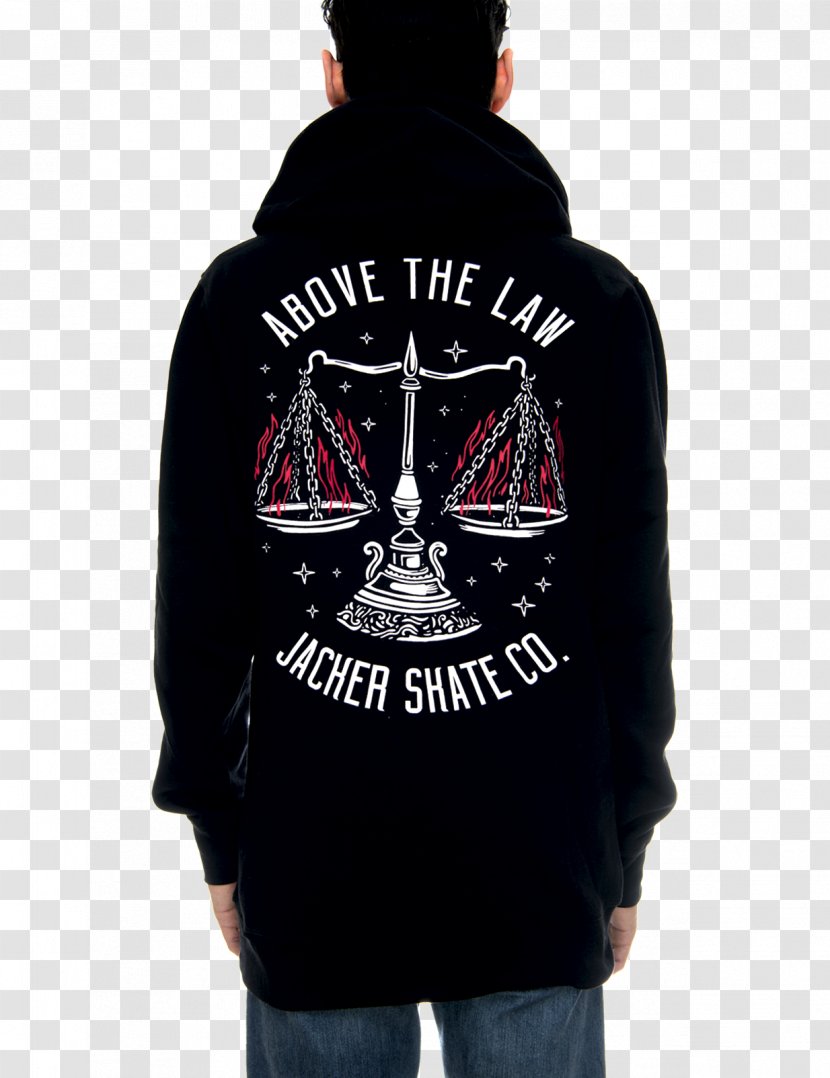 T-shirt Above The Law Cotton Hoodie Crew Neck - Jersey Transparent PNG