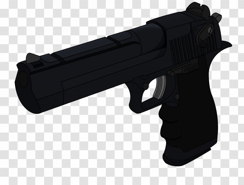 IMI Desert Eagle Firearm Pistol Weapon .50 Action Express - Black Transparent PNG