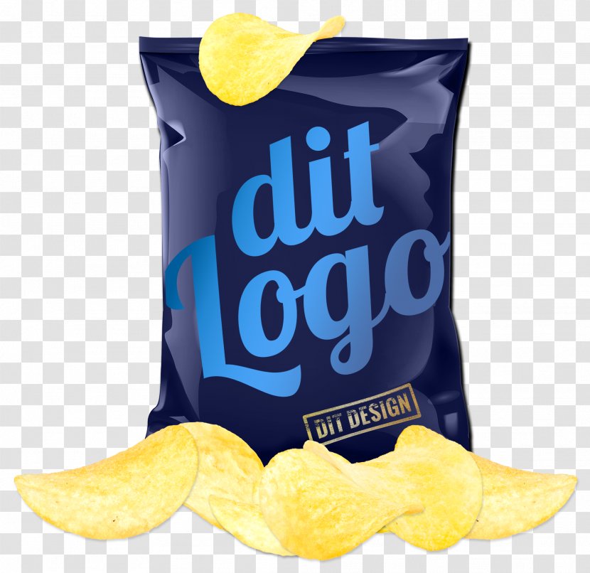 Potato Chip Yellow Product - Junk Food - Barbercue Mockup Transparent PNG