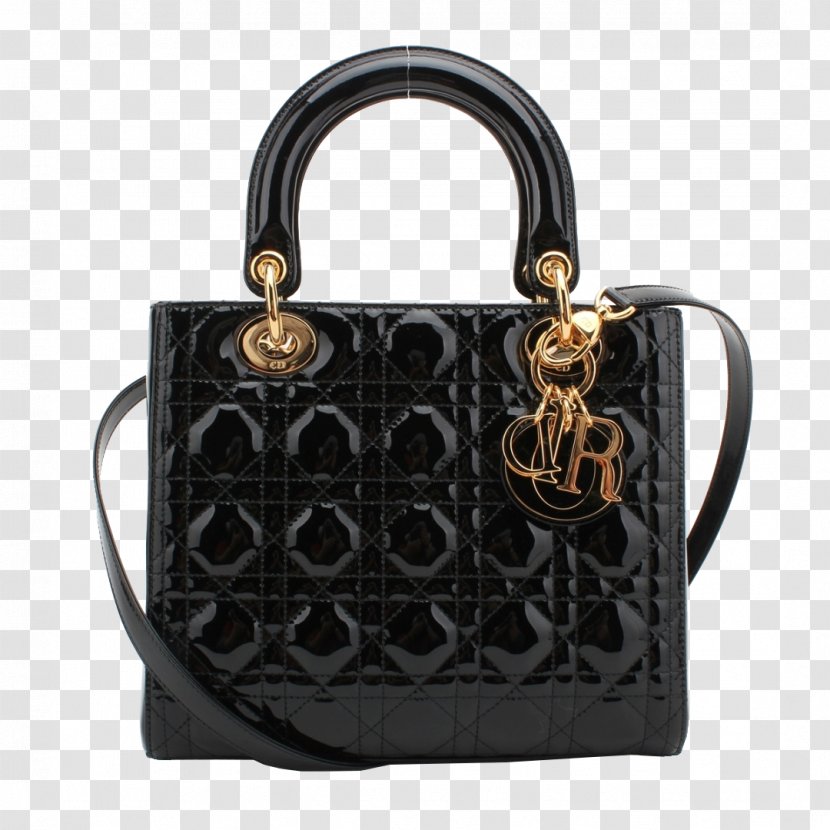 Chanel Handbag Lady Dior Christian SE - Patent Leather - DIOR Black Bag Diana Transparent PNG