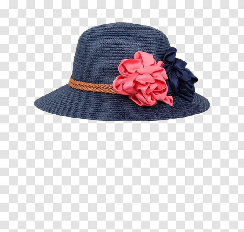 Sun Hat Cap Fedora Cloche - Cobalt Blue Transparent PNG