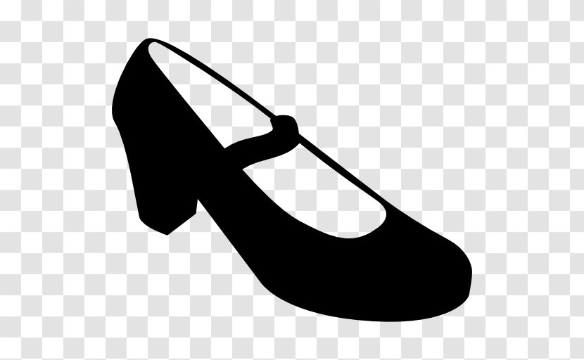 Ballet Dancer Flamenco Shoe - Black And White - Slippers Transparent PNG