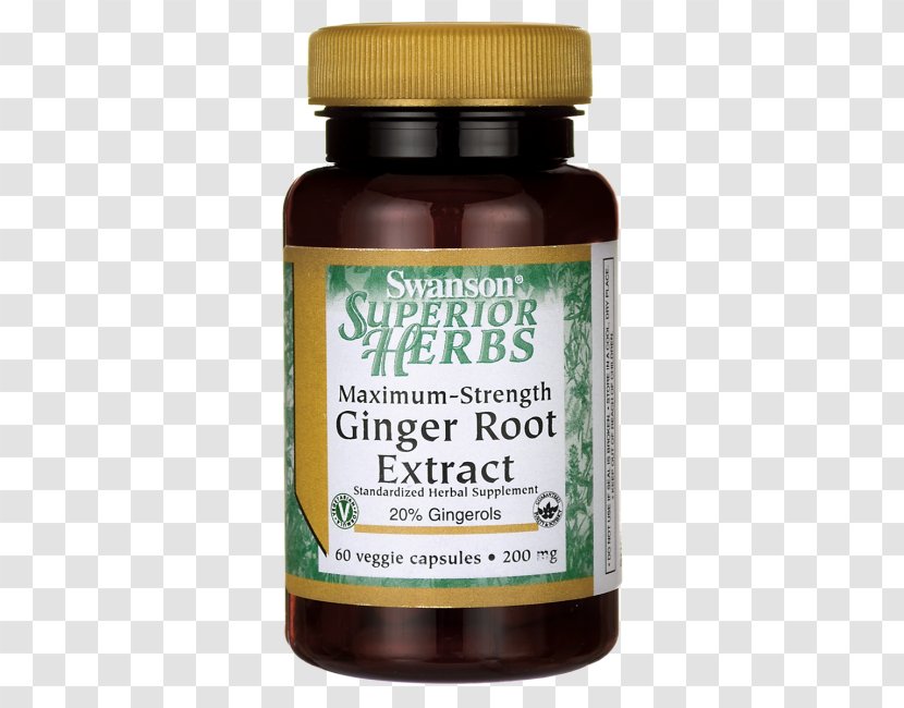Swanson Health Products Dietary Supplement Herb Extract - Zinc - Ginger Root Transparent PNG