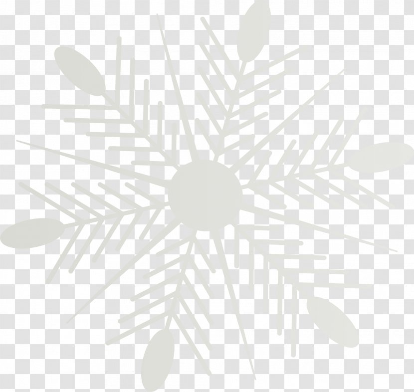 Black And White Grey - Cartoon Gray Snowflake Transparent PNG