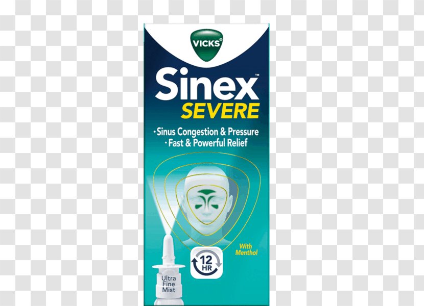 Vicks Sinex Nasal Spray Decongestant Oxymetazoline Congestion - Allergy Transparent PNG